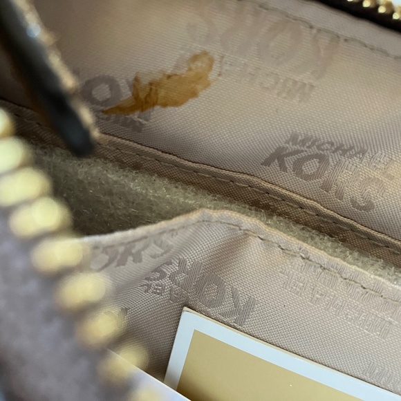 Michael Kors Large Zip Fulton Clutch Leather Mocha Good  condition - Picture 5 of 7